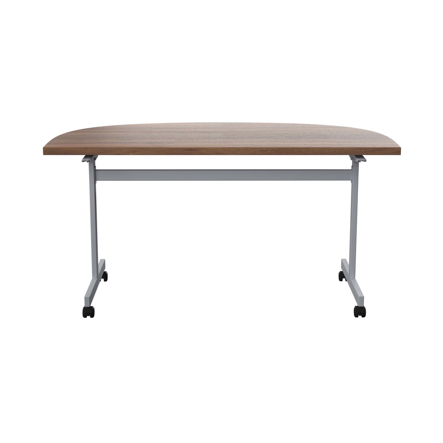 Jemini D-End Tilt Table 1600x800x720mm Dark Walnut/Silver KF822486