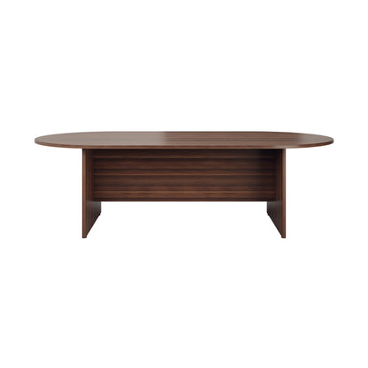 Jemini D-End Meeting Table 1800x1000x730mm Dark Walnut KF822646