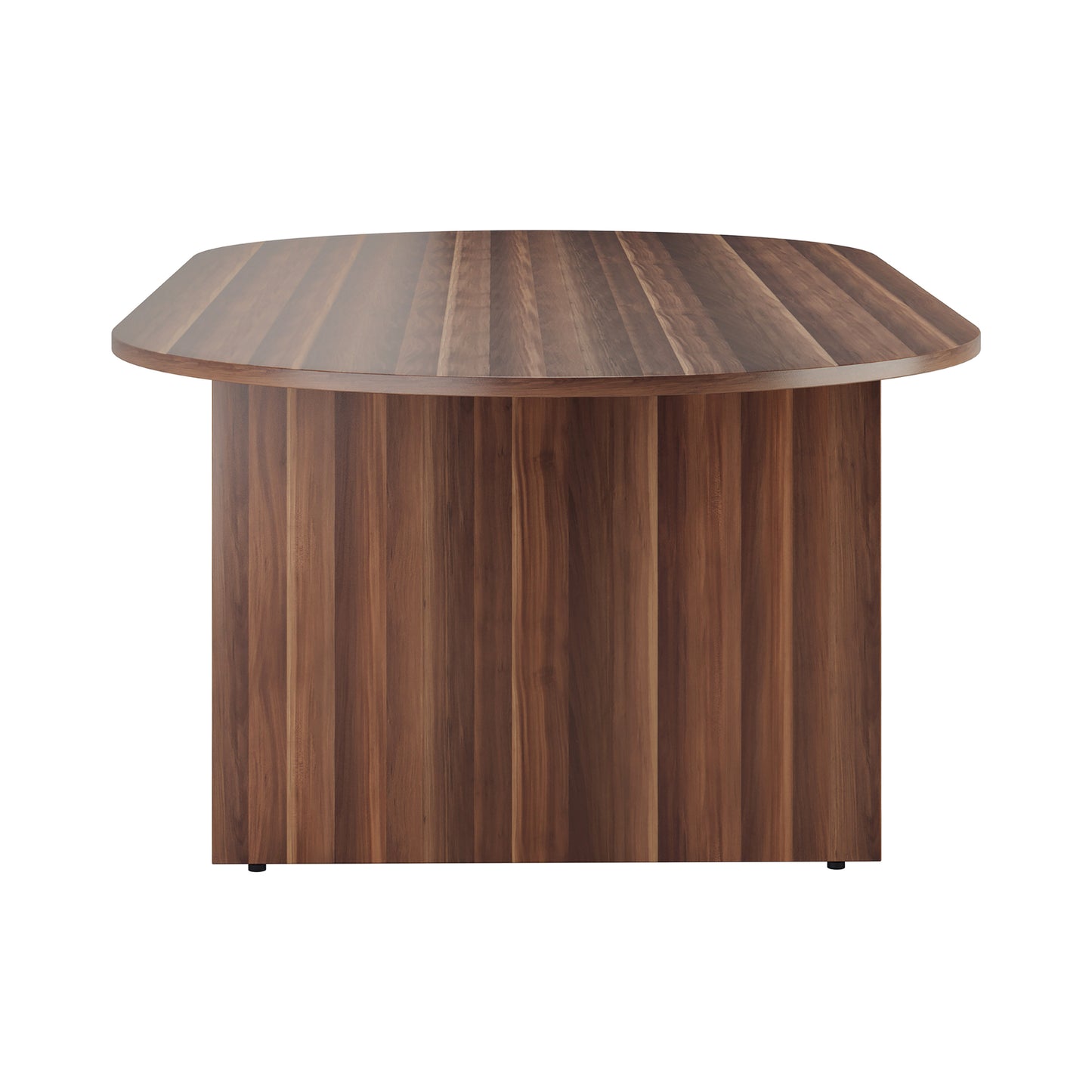 Jemini D-End Meeting Table 1800x1000x730mm Dark Walnut KF822646