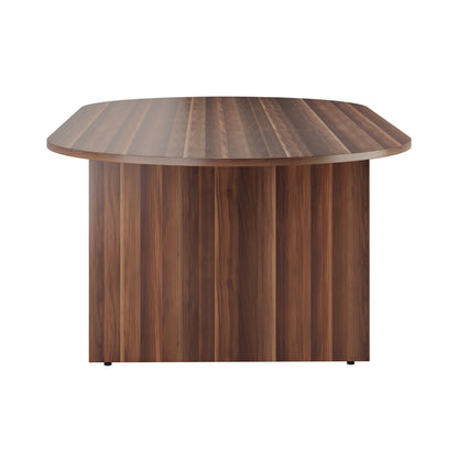 Jemini D-End Meeting Table 1800x1000x730mm Dark Walnut KF822646