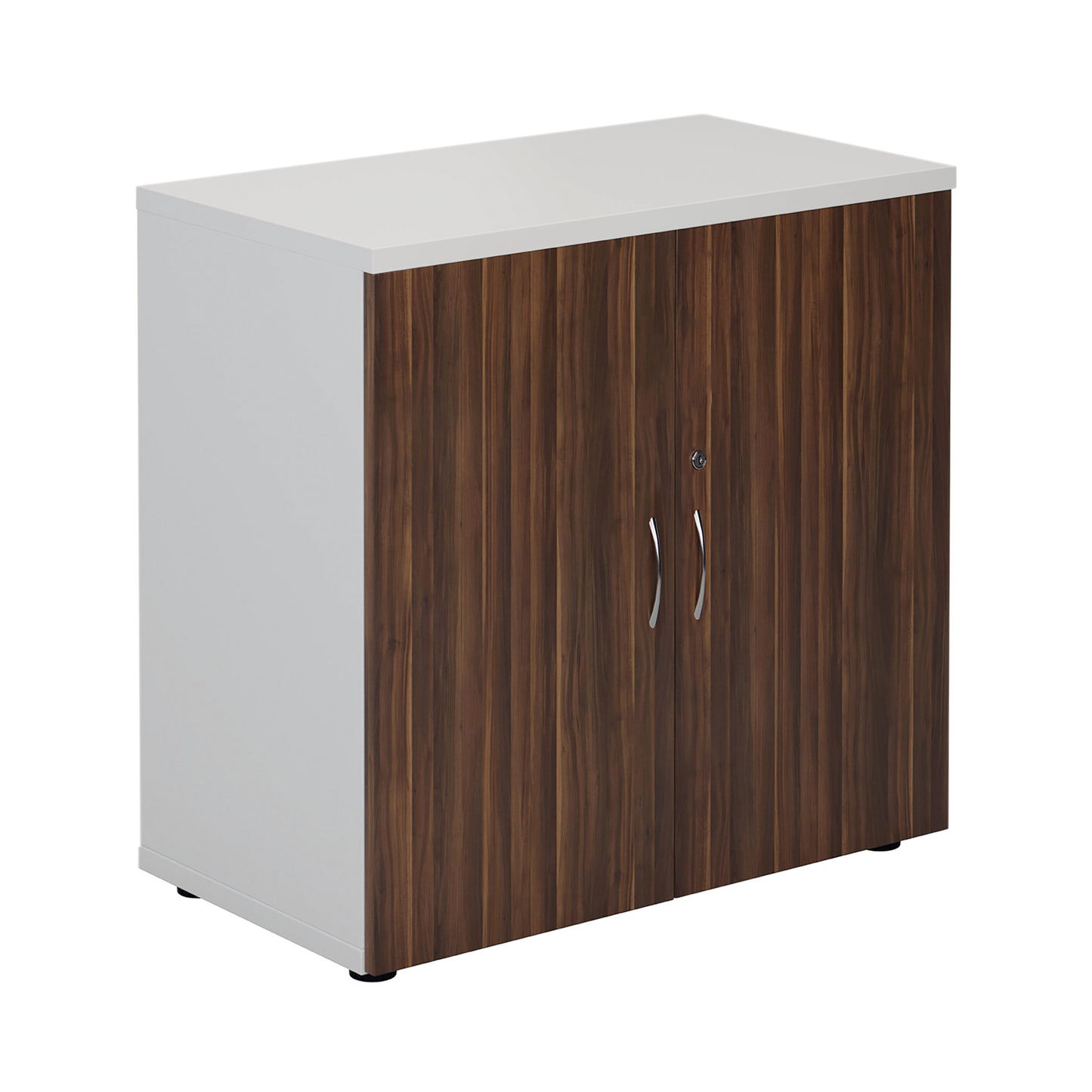 Jemini Cupboard 800x450x800mm White/Dark Walnut KF822691