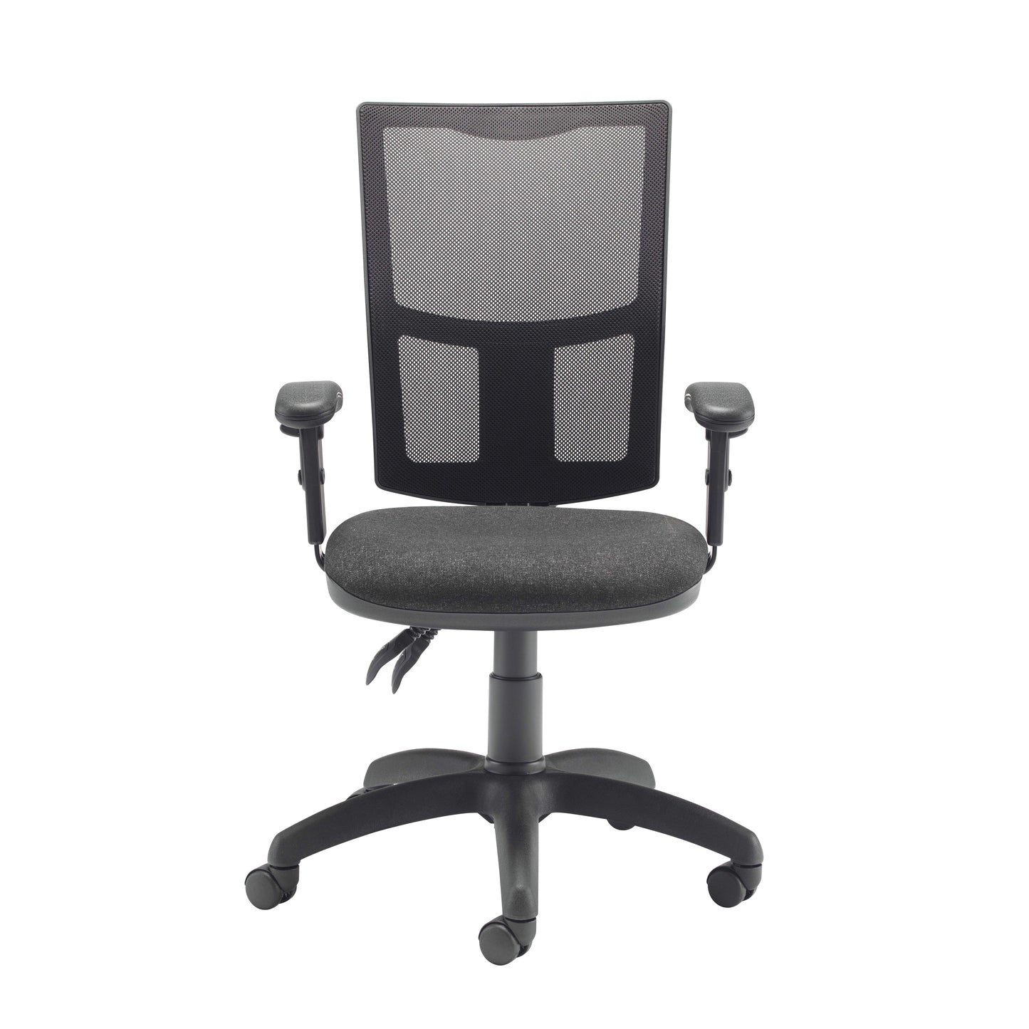 Jemini Medway High Mesh Back Operator Chair Adjustable Arms Charcoal KF822943