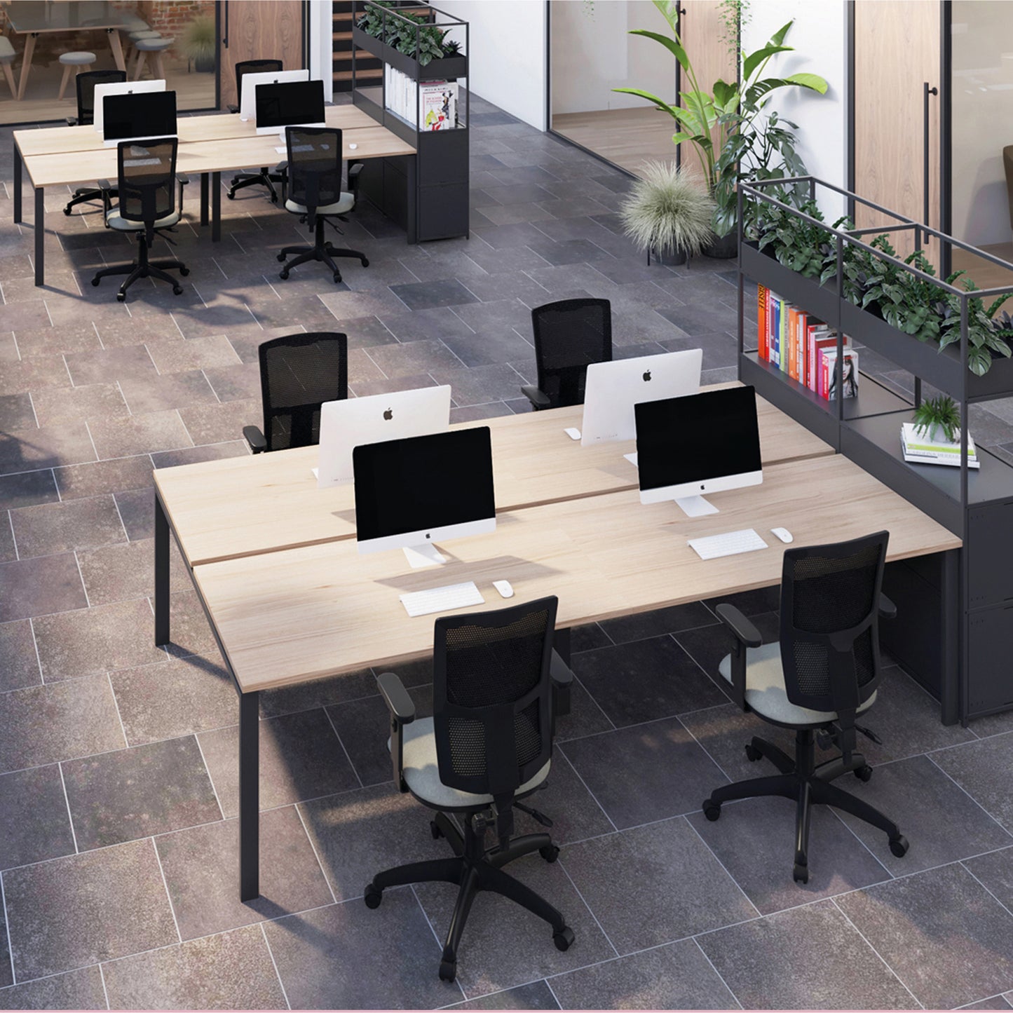 Jemini Medway High Mesh Back Operator Chair Adjustable Arms Charcoal KF822943