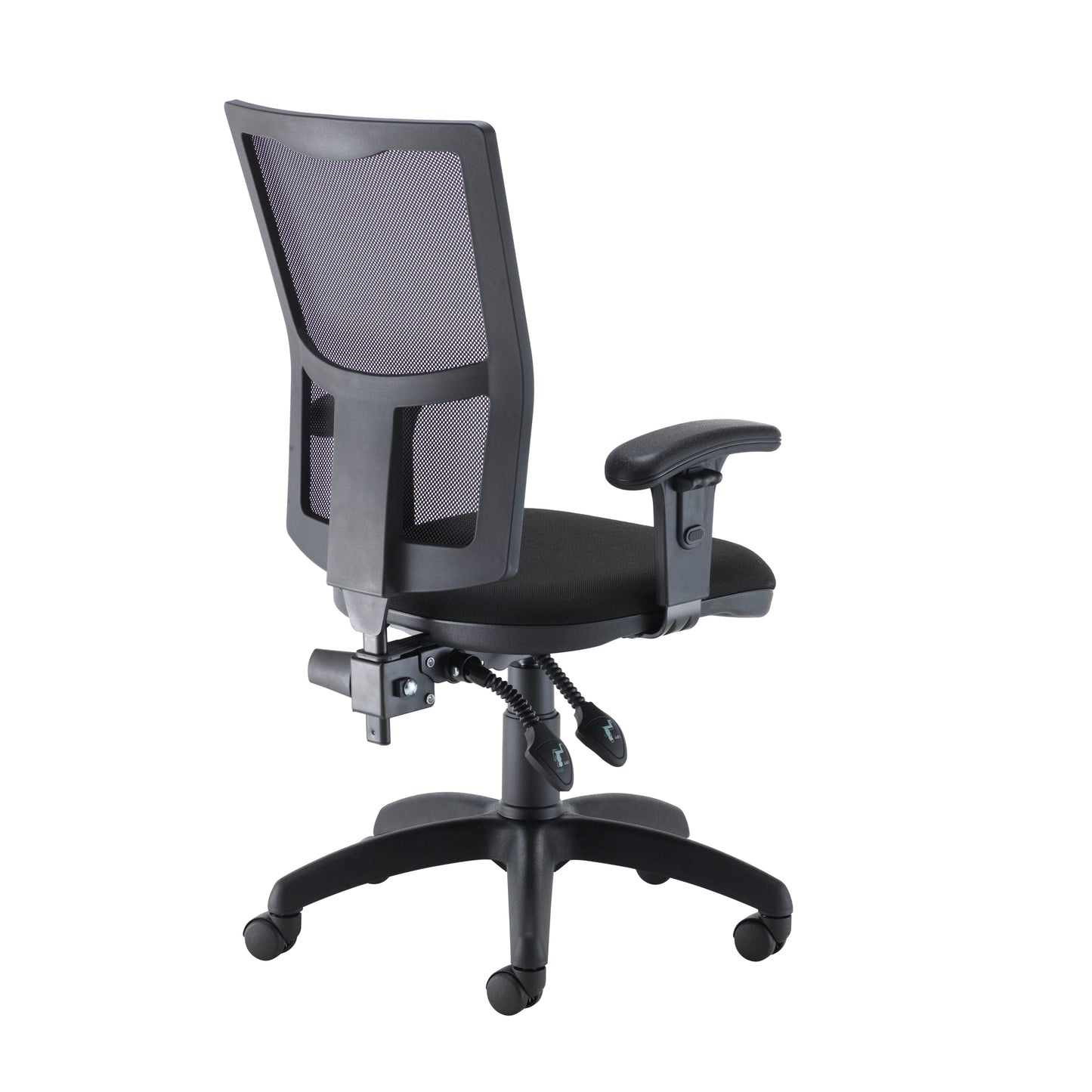 Jemini Medway High Mesh Back Operator Chair Adjustable Arms Black KF823018