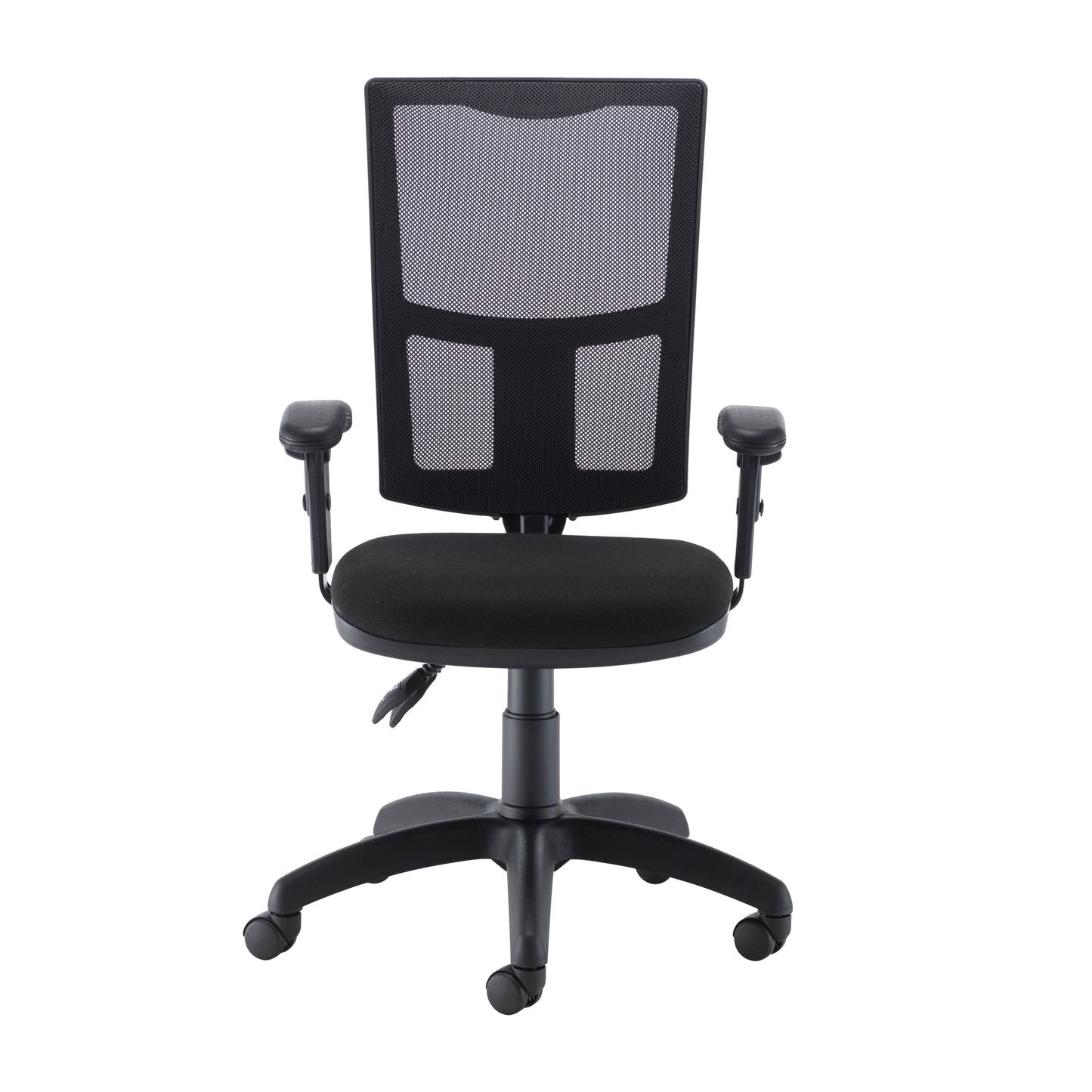 Jemini Medway High Mesh Back Operator Chair Adjustable Arms Black KF823018