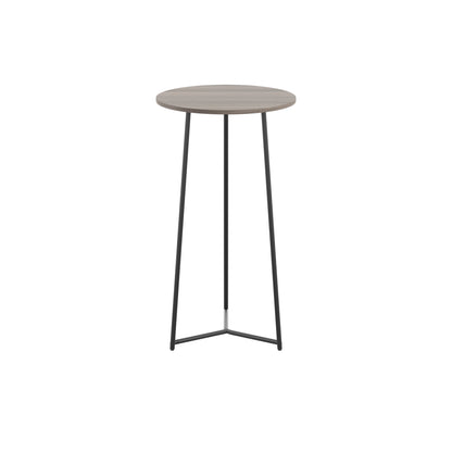 Jemini Trinity High Table 600x600x1110mm Grey Oak/Black KF823520