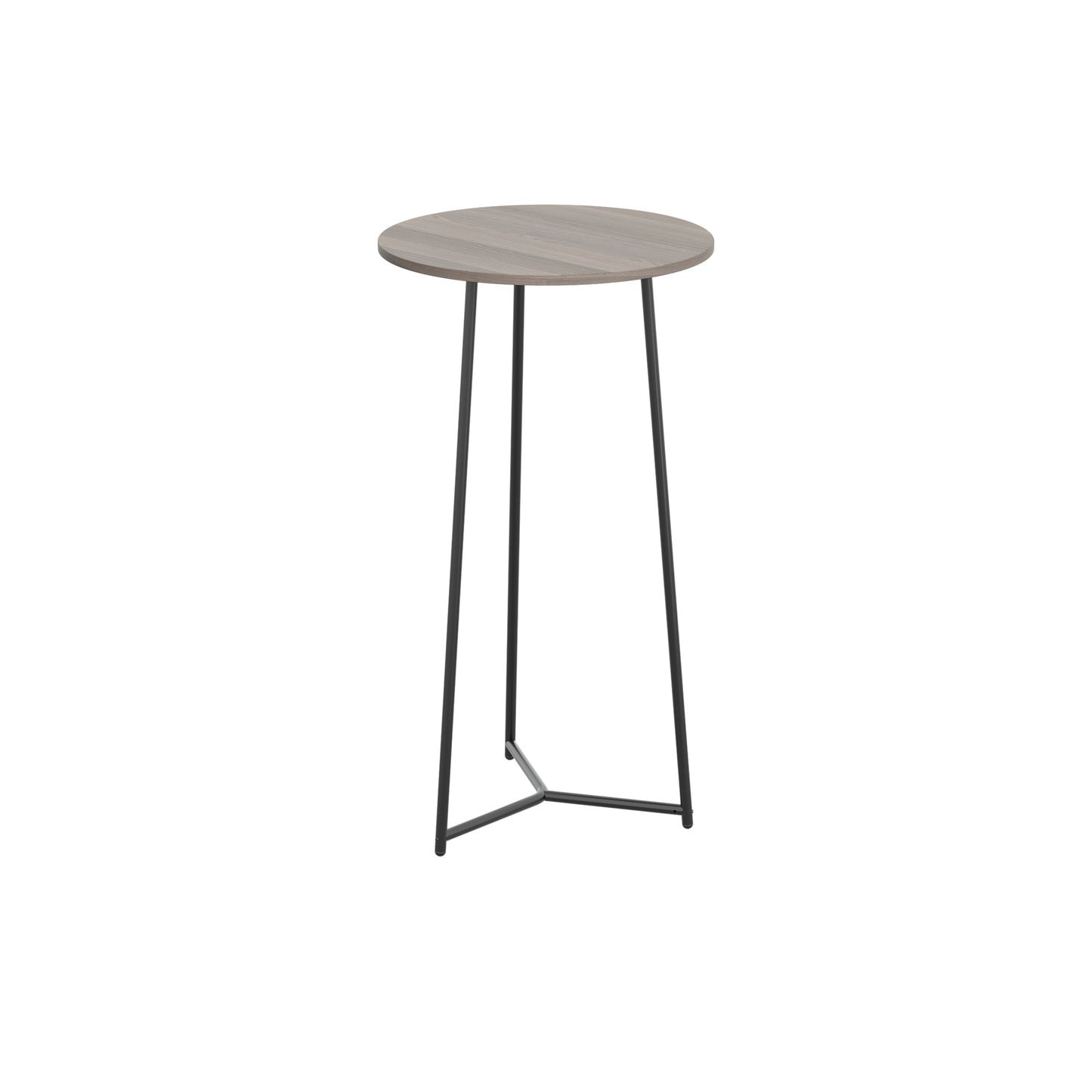 Jemini Trinity High Table 600x600x1110mm Grey Oak/Black KF823520