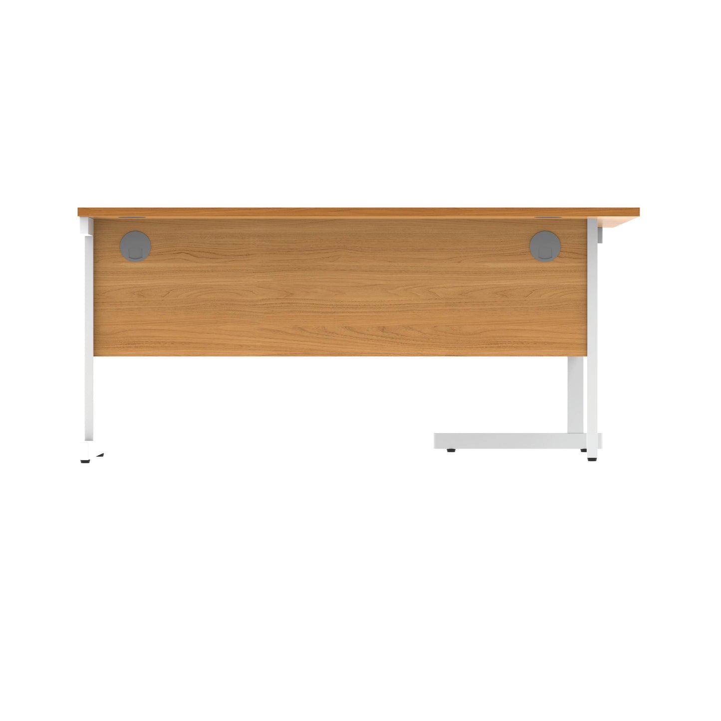 Astin Radial Left Hand SU Cantilever Desk 1600x1200x730mm Norwegian Beech/Arctic White KF824107