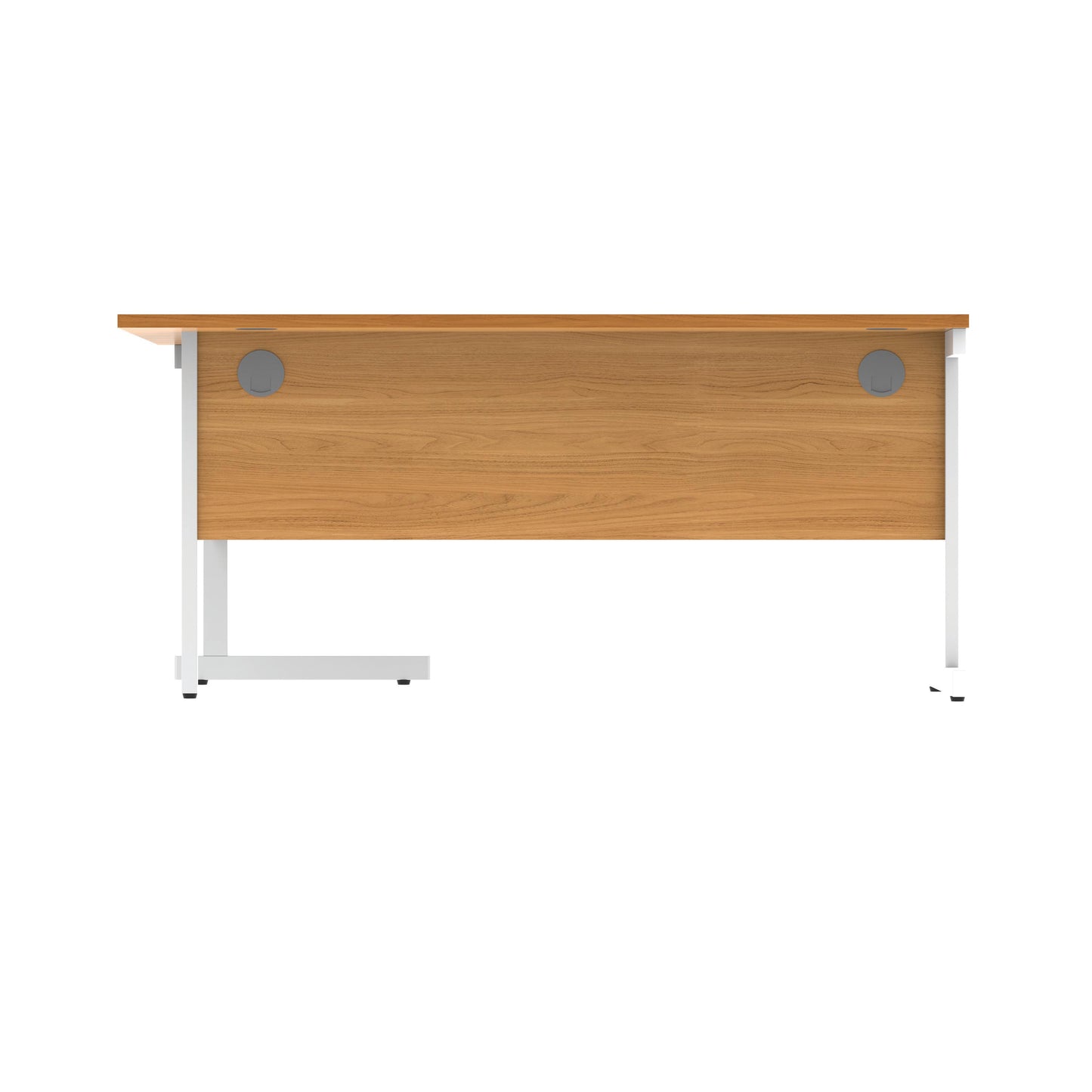 Astin Radial Right Hand SU Cantilever Desk 1600x1200x730mm Norwegian Beech/Arctic White KF824114