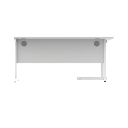 Astin Radial Left Hand SU Cantilever Desk 1600x1200x730mm Arctic White/Arctic White KF824183