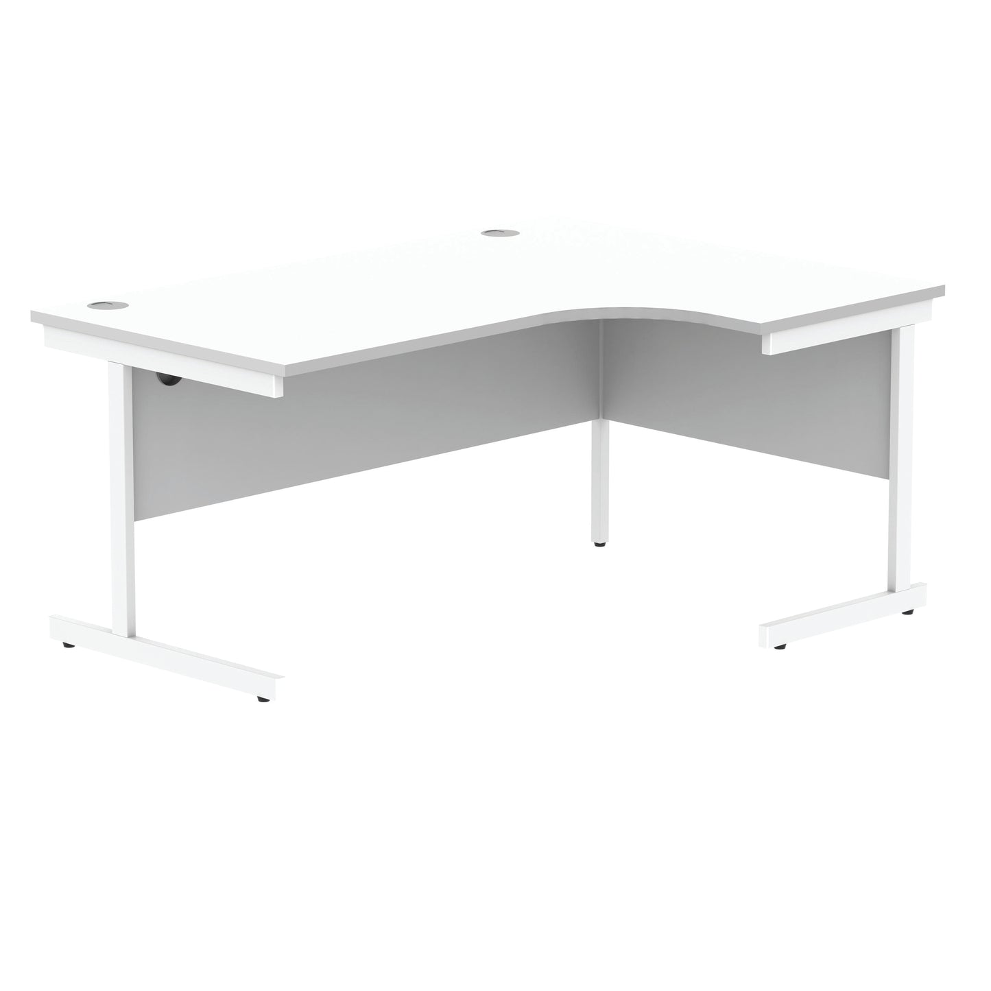 Astin Radial Right Hand SU Cantilever Desk 1600x1200x730mm Arctic White/Arctic White KF824190