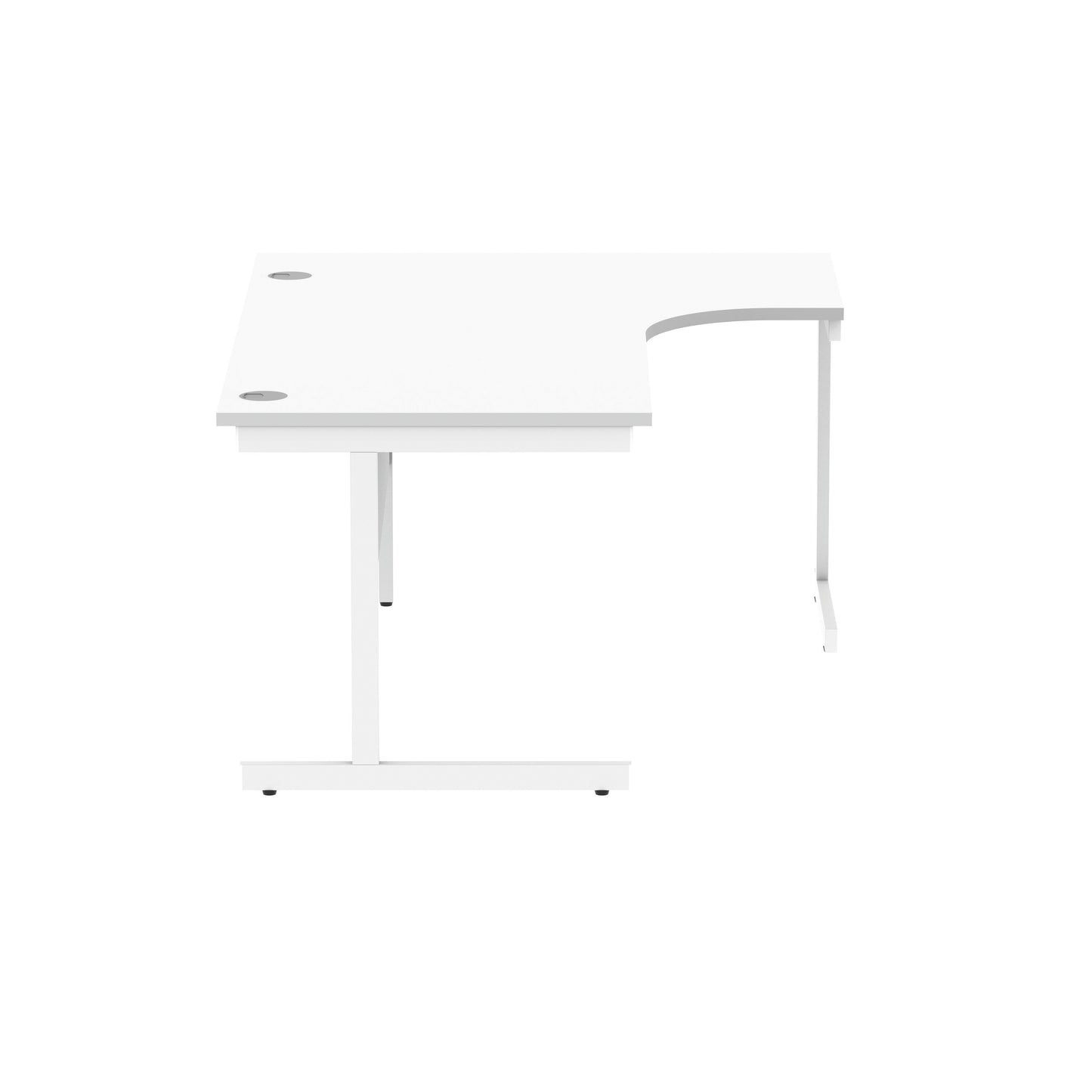 Astin Radial Right Hand SU Cantilever Desk 1600x1200x730mm Arctic White/Arctic White KF824190