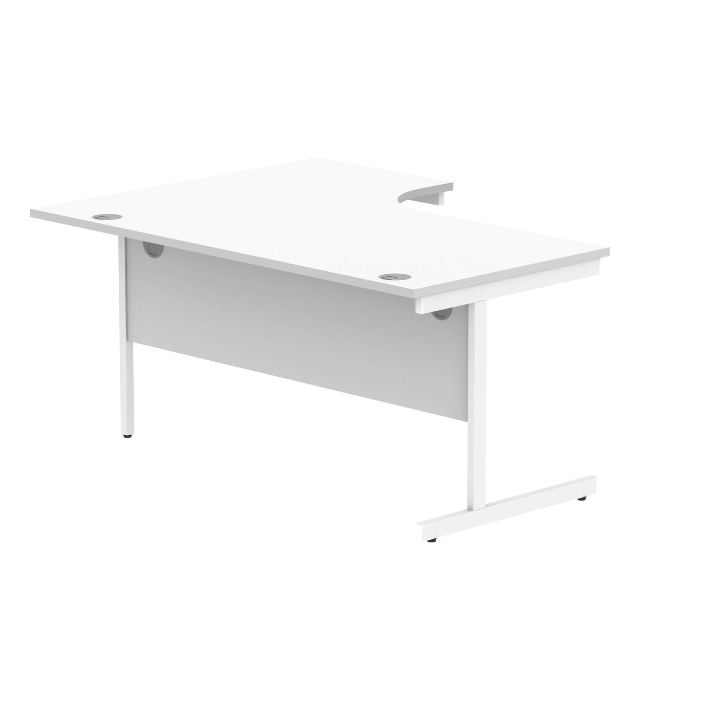 Astin Radial Right Hand SU Cantilever Desk 1600x1200x730mm Arctic White/Arctic White KF824190