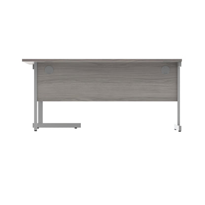 Astin Radial Right Hand SU Cantilever Desk 1600x1200x730mm Alaskan Grey Oak/Silver KF824213