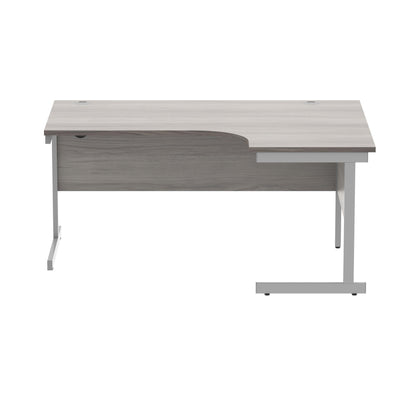 Astin Radial Right Hand SU Cantilever Desk 1600x1200x730mm Alaskan Grey Oak/Silver KF824213
