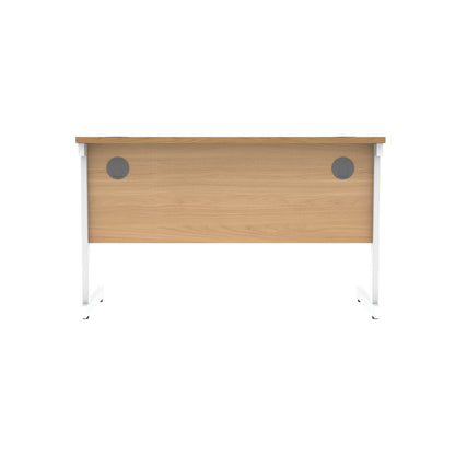 Astin Rectangular Single Upright Cantilever Desk 1200x600x730 Norwegian Beech/Arctic White KF824305