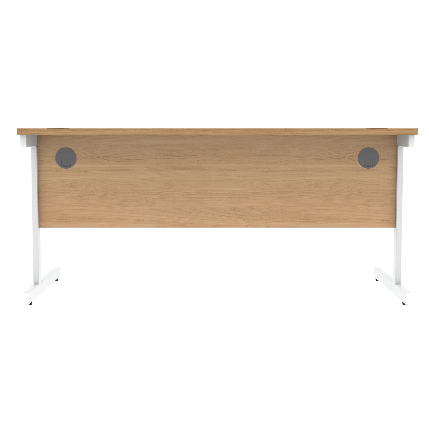 Astin Rectangular Single Upright Cantilever Desk 1600x800x730 Norwegian Beech/Arctic White KF824350