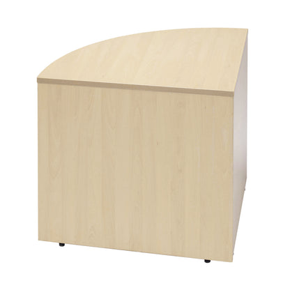 Jemini Reception Modular Corner Desk Unit 800x800x740mm Maple RADIUSKOSEMMA