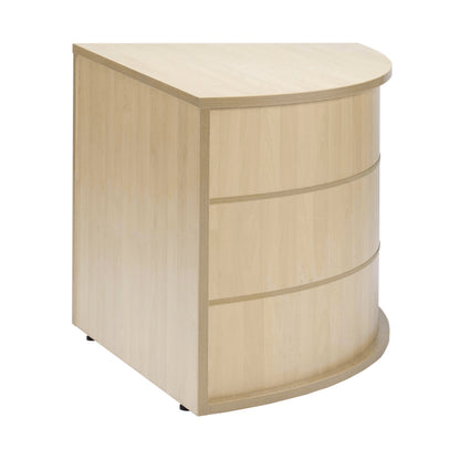 Jemini Reception Modular Corner Desk Unit 800x800x740mm Maple RADIUSKOSEMMA