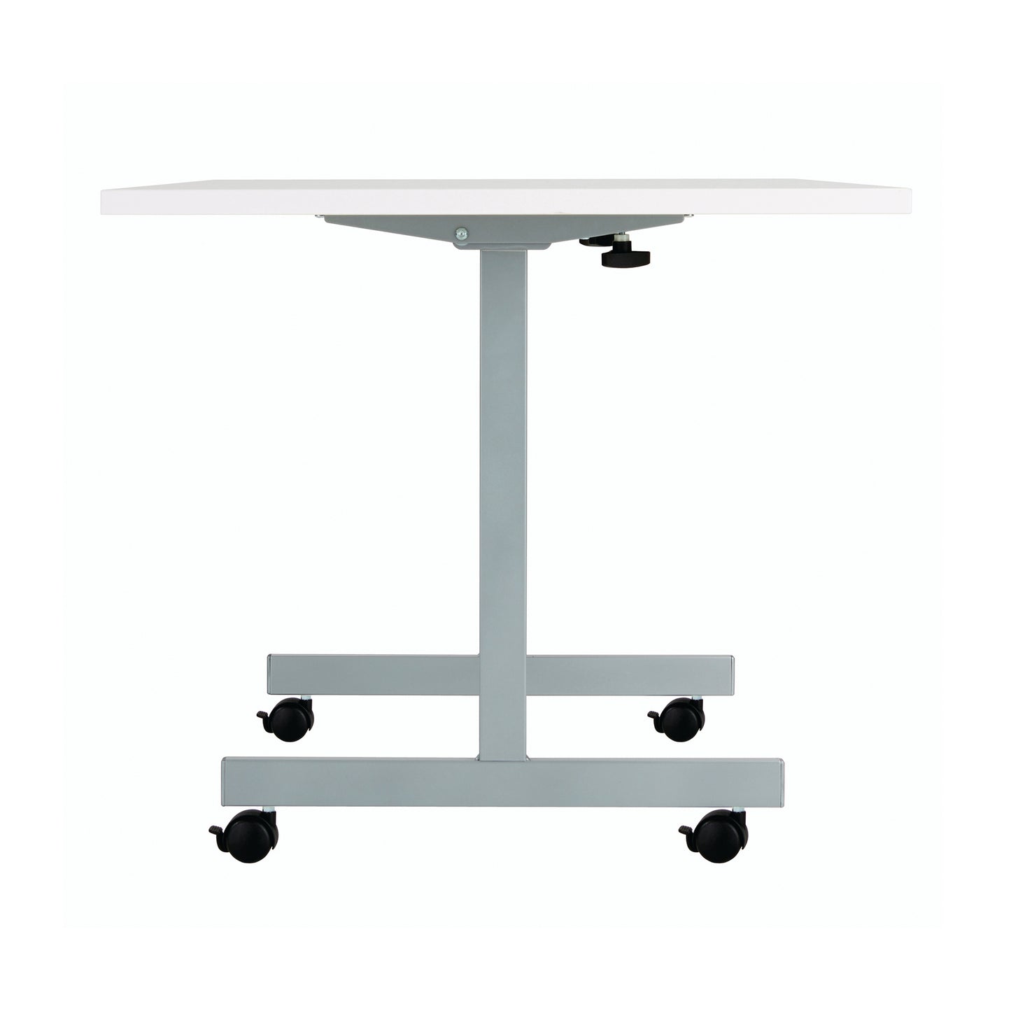 Jemini Rectangular Tilting Table 1600x700x730mm White/Silver KF846062