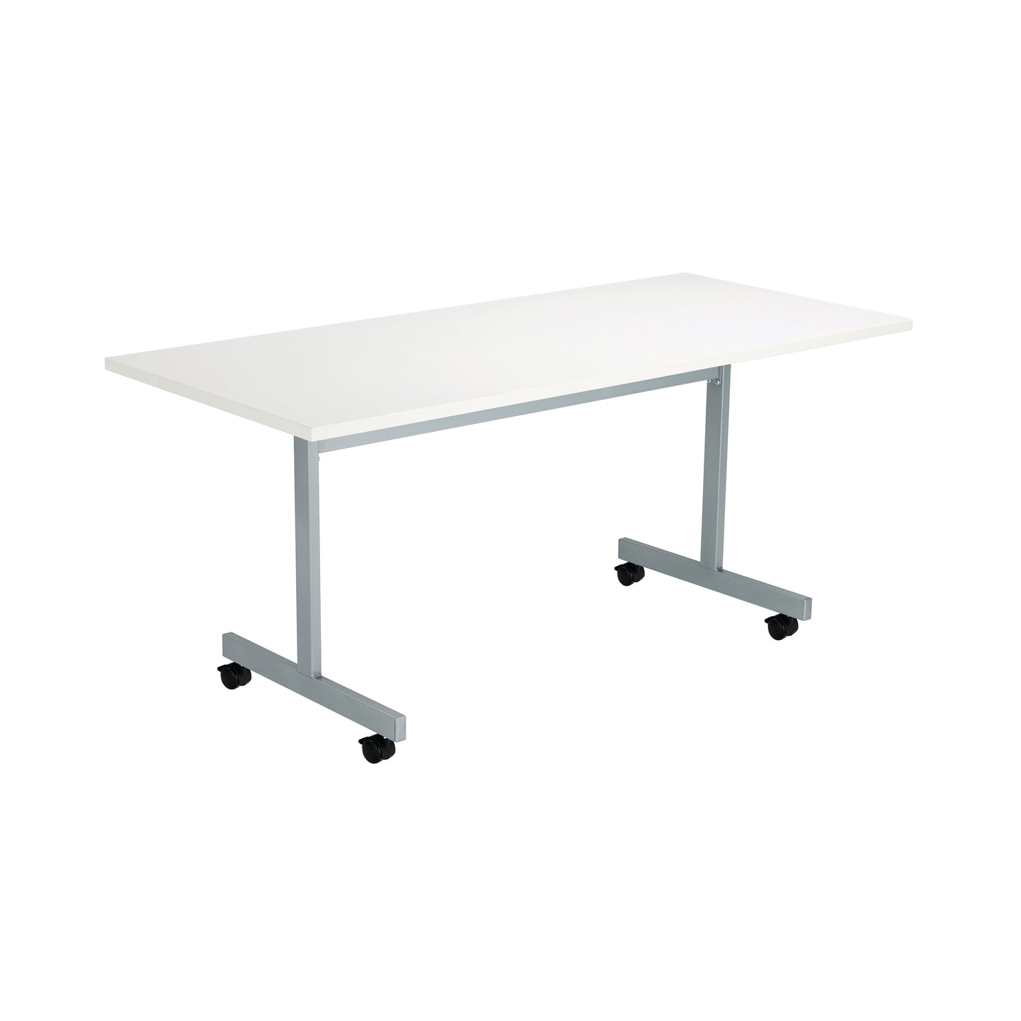 Jemini Rectangular Tilting Table 1600x800x730mm White/Silver KF846086