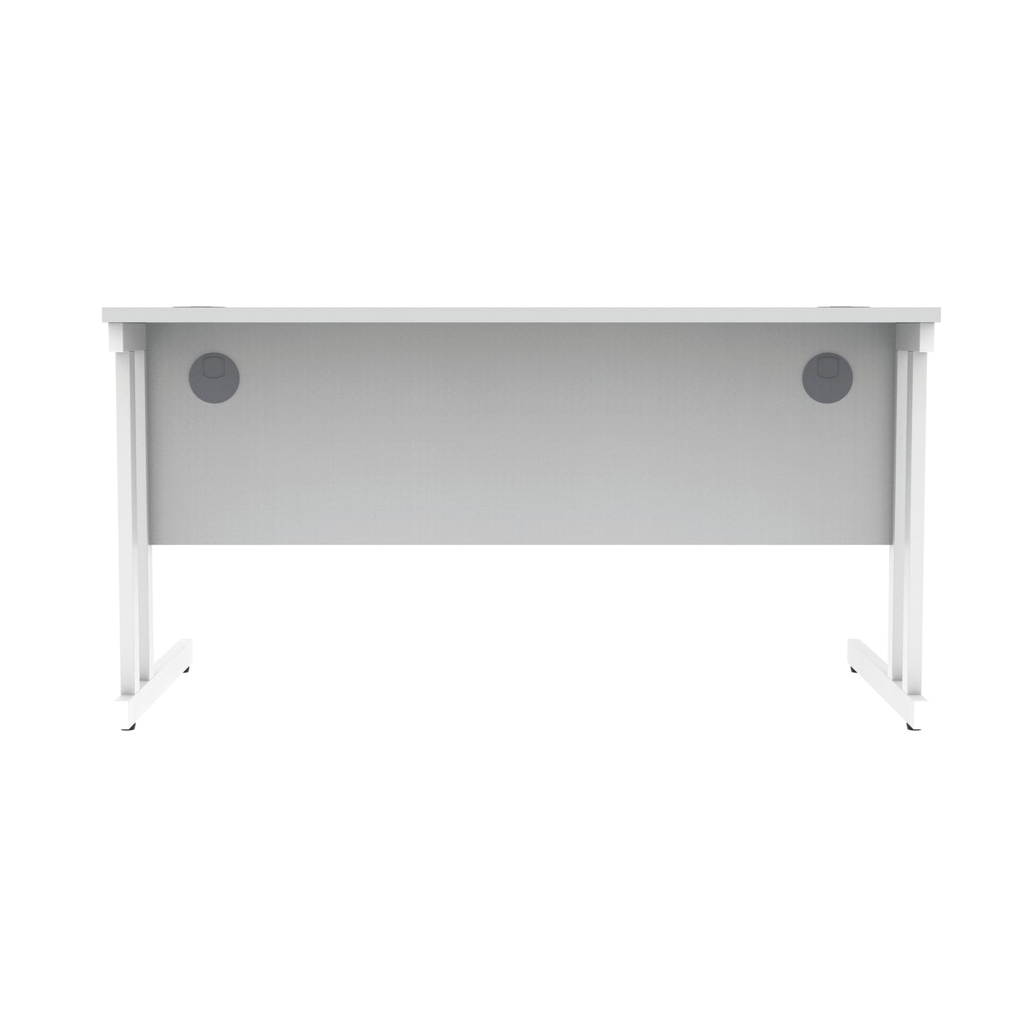 Polaris Rectangular Double Upright Cantilever Desk 1400x800x730mm Arctic White/White KF882356