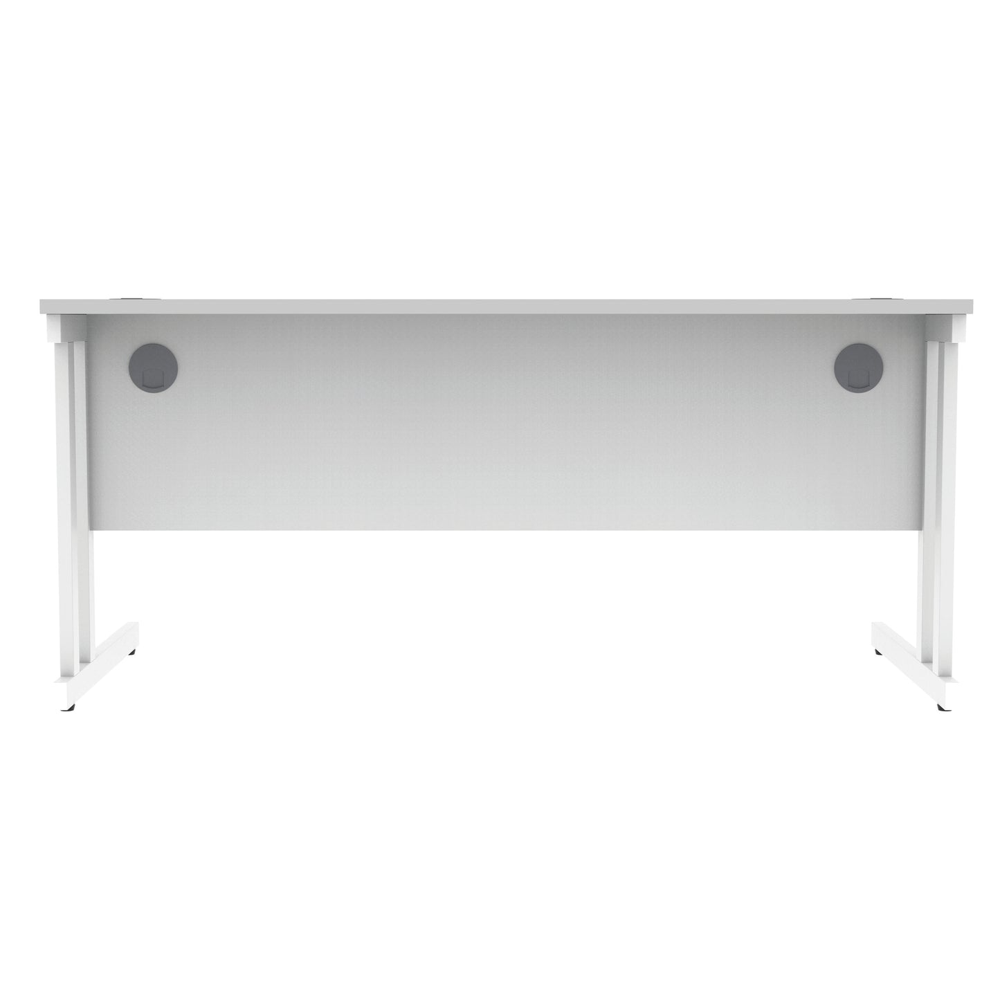 Polaris Rectangular Double Upright Cantilever Desk 1600x800x730mm Arctic White/White KF882357