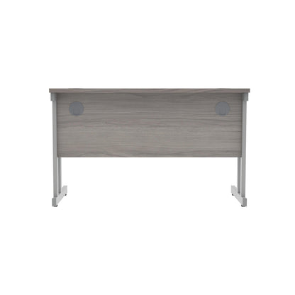 Polaris Rectangular Double Upright Cantilever Desk 1200x600x730mm Alaskan Grey Oak/Silver KF882360