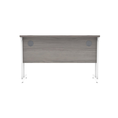 Polaris Rectangular Double Upright Cantilever Desk 1200x600x730mm Alaskan Grey Oak/White KF882368