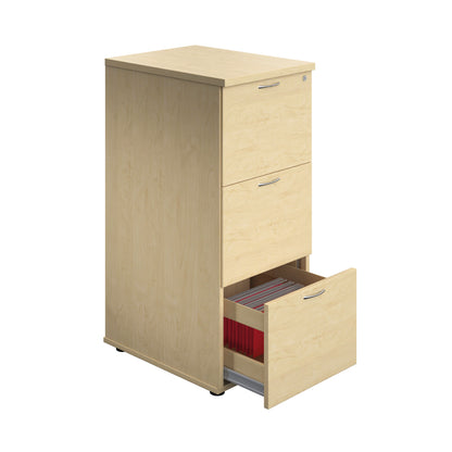 Jemini 3 Drawer Filing Cabinet 464x600x1030mm Maple KF90462