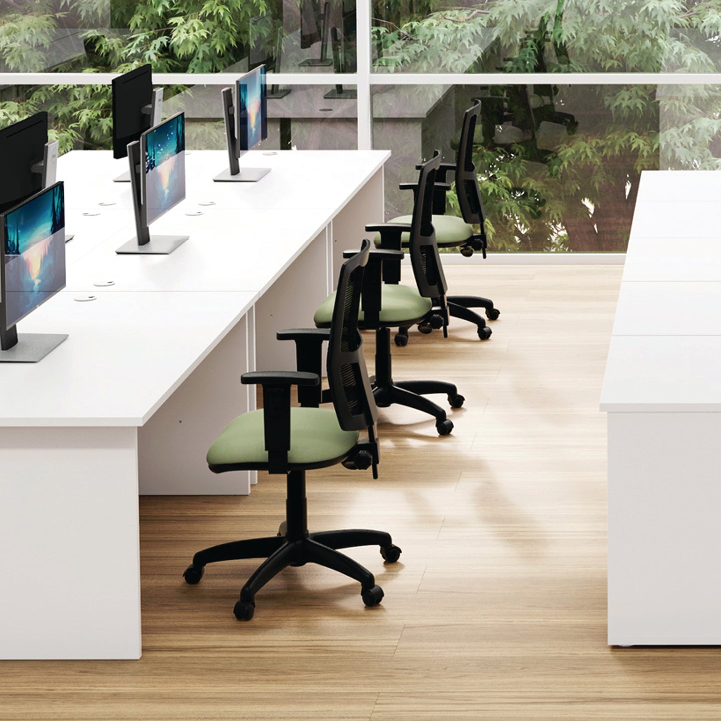 Arista Medway High Back Task Chair 640x640x1010-1175mm Mesh Back Black KF90545