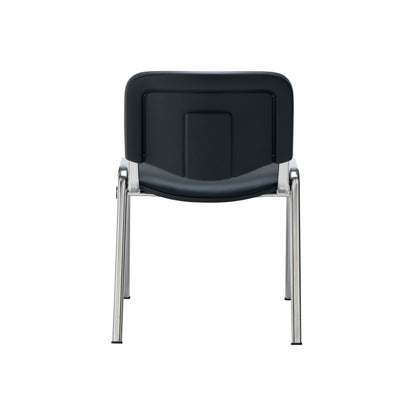 Jemini Multipurpose Stacking Chair 532x585x805mm Chrome/Black Polyurethane KF90563