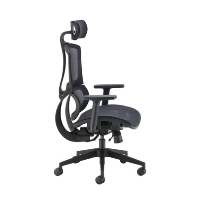 Arista Lena High Back Executive Chair 700x700x1120-1250mm Mesh Back Black KF90764