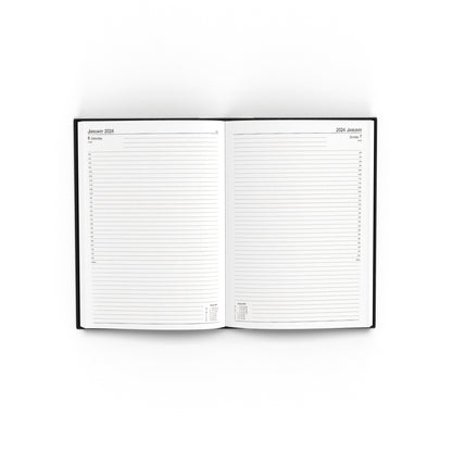 Desk Diary Day Per Page Appointment A4 Black 2024 KFA41ABK24