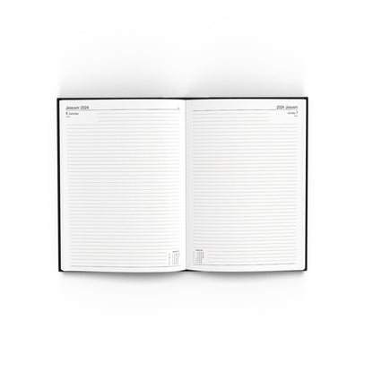 Desk Diary Day Per Page A4 Black 2024 KFA41BK24