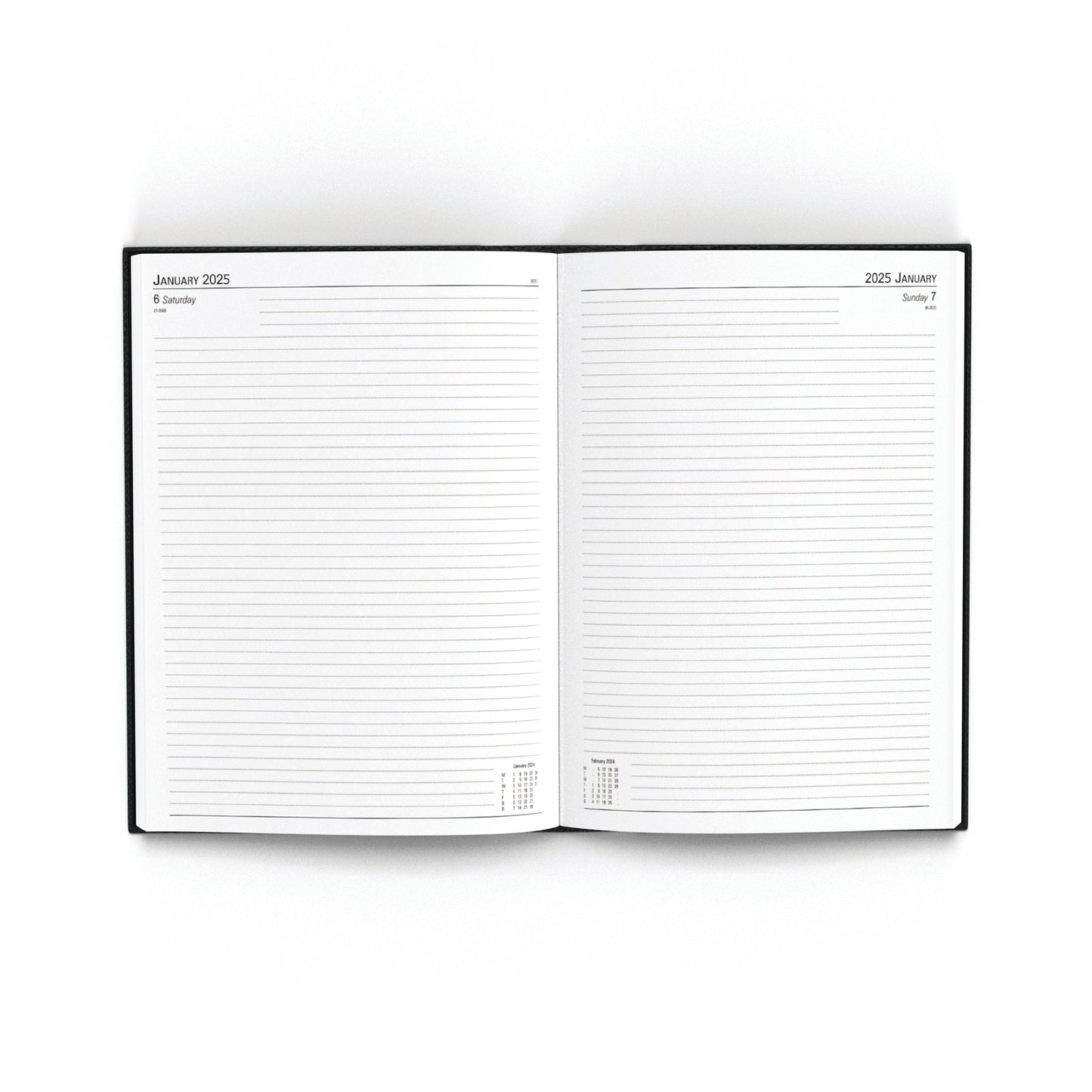 Desk Diary Day Per Page A4 Black 2025 KFA41BK25