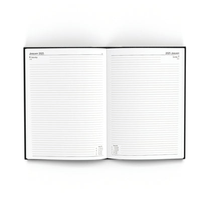 Desk Diary Day Per Page A4 Black 2025 KFA41BK25