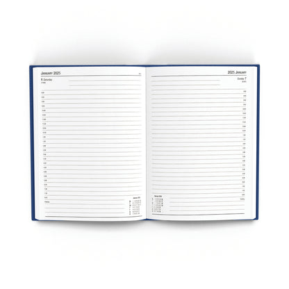 Desk Diary Day Per Page Appointment A5 Blue 2025 KFA51ABU25