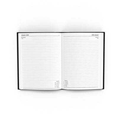 Desk Diary Day Per Page A5 Black 2024 KFA51BK24
