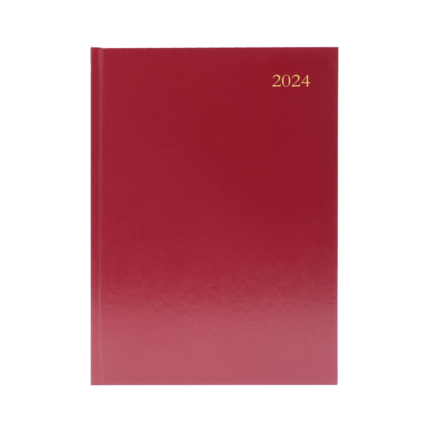 Desk Diary 2 Days Per Page A5 Burgundy 2024 KFA52BG24