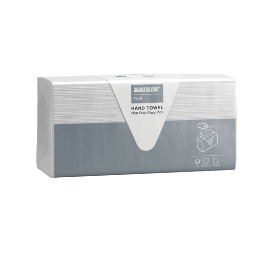 Katrin Plus Paper Hand Towels Z-Fold 3-Ply 120 Sheets White (Pack of 21) 87211