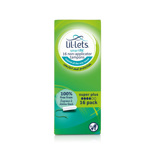 Lil-Lets Non-Applicator Tampons Super Plus x16 (Pack of 6) 8211685P