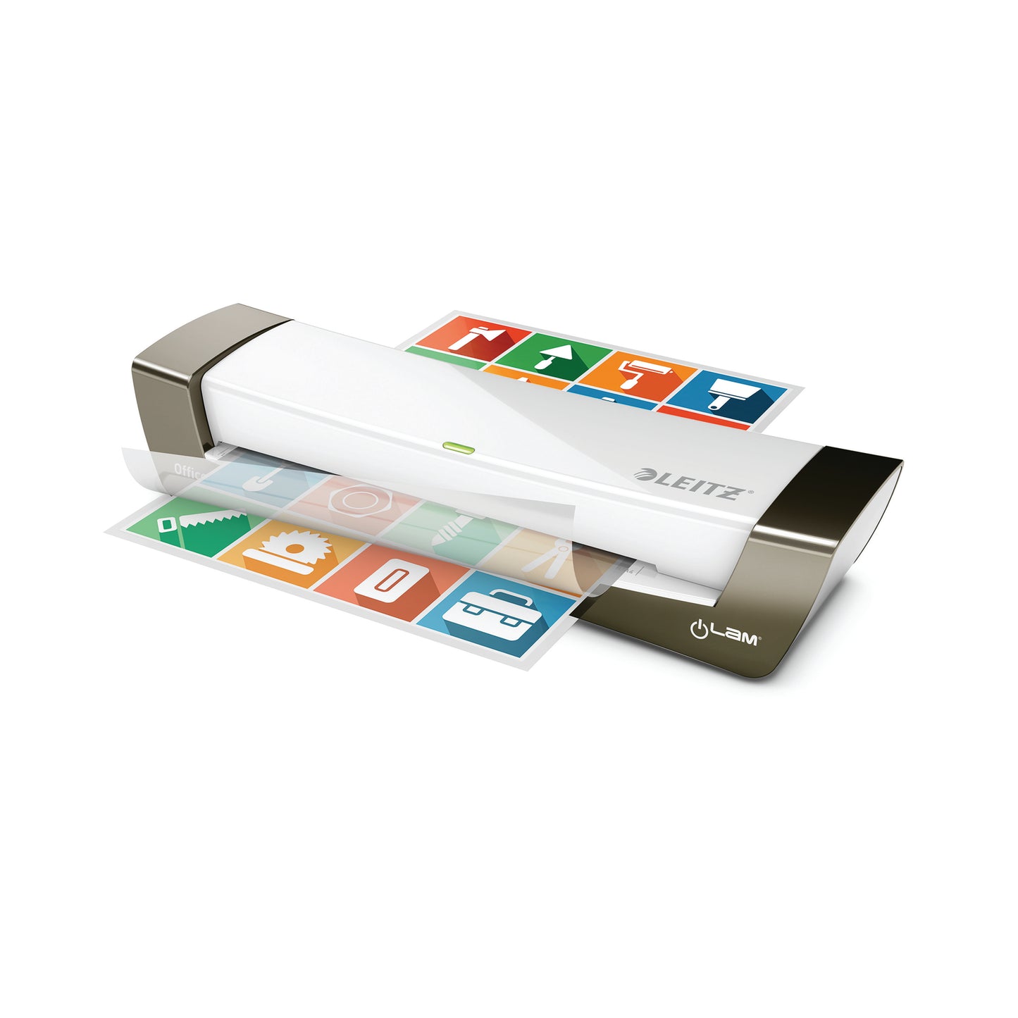 Leitz iLAM Laminator Office A4 Hot laminator 400 mm/min Silver, White