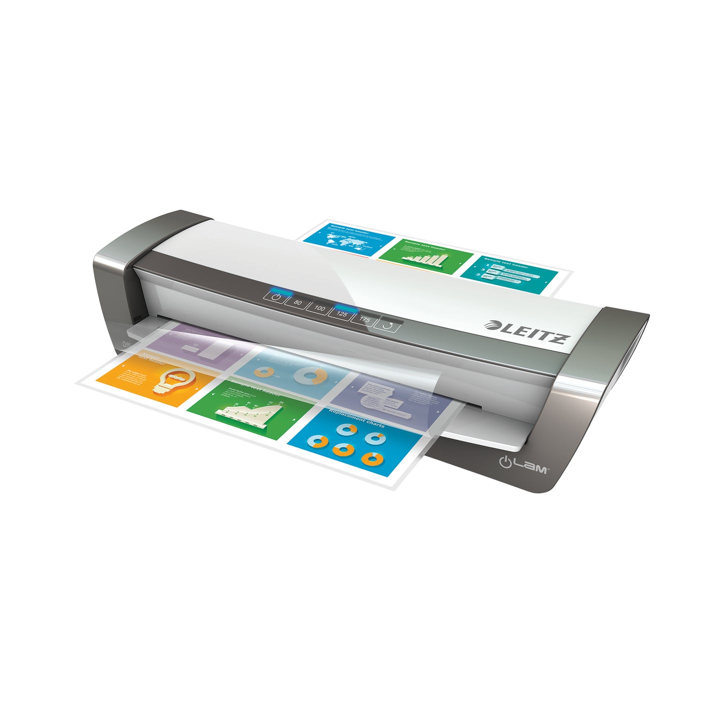 Leitz iLAM Office Pro Hot laminator 500 mm/min Silver, White