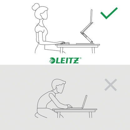 Leitz Ergo Adjustable Multi-Angle Laptop Stand, 63% recycled plastic