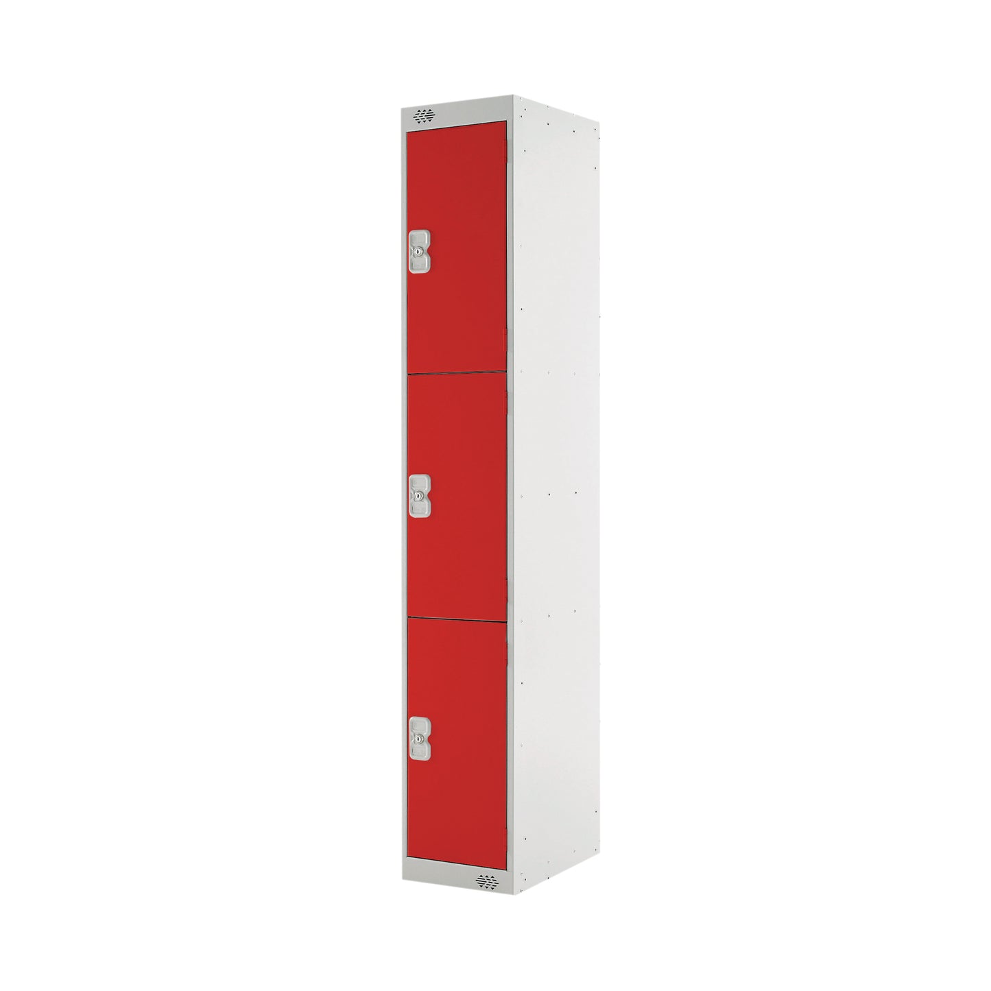 Three Compartment Locker 300x450x1800mm Red Door MC00053