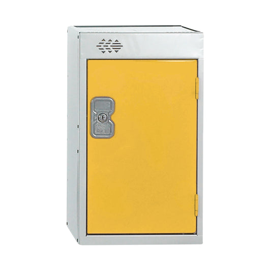 One Compartment Quarto Locker 300x300x511mm Yellow Door MC00078