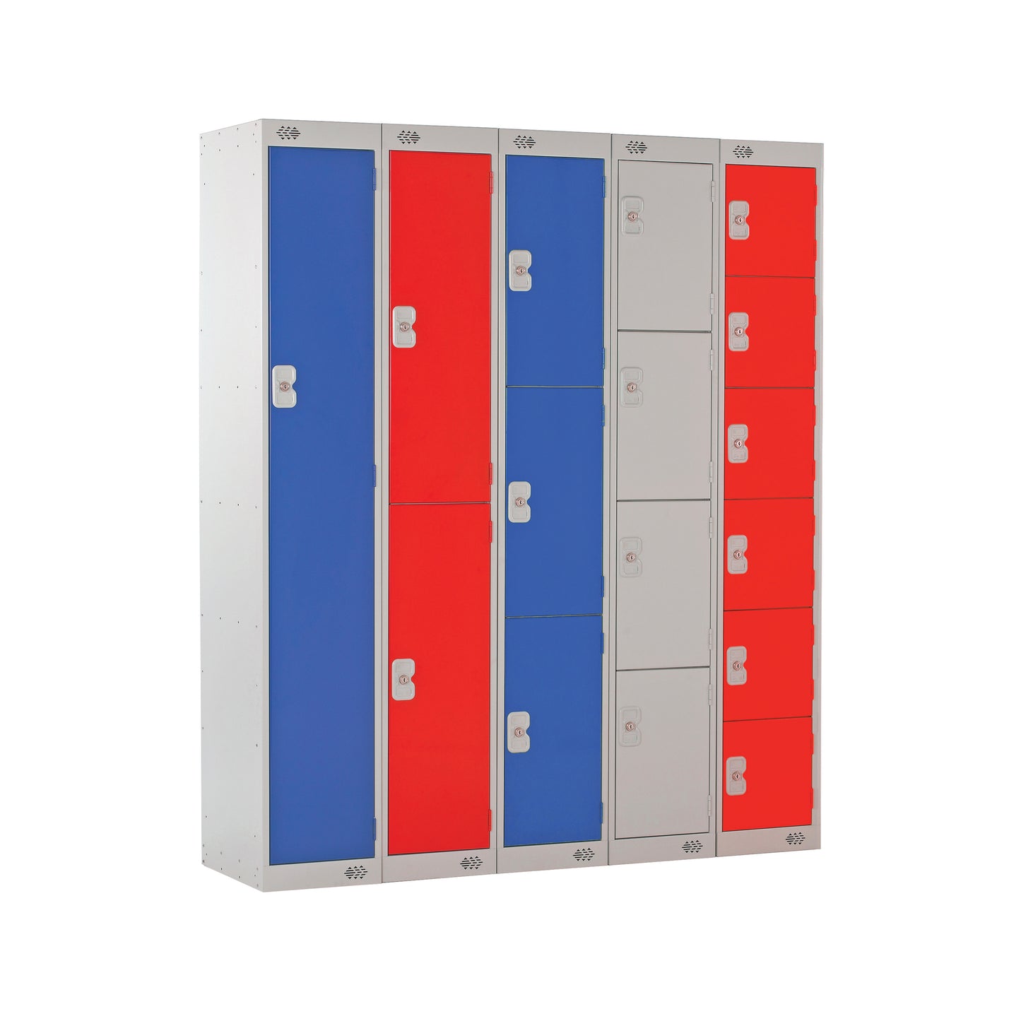 Two Compartment Express Standard Locker 300x450x1800mm Light Grey Door MC00155