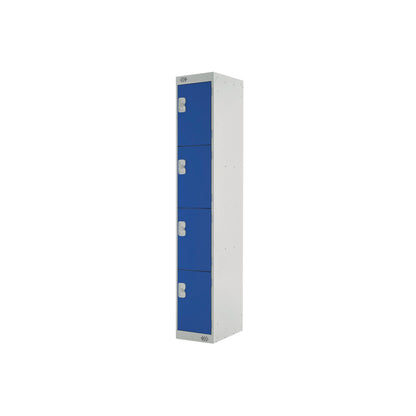 Four Compartment Express Standard Locker 300x450x1800mm Blue Door MC00160