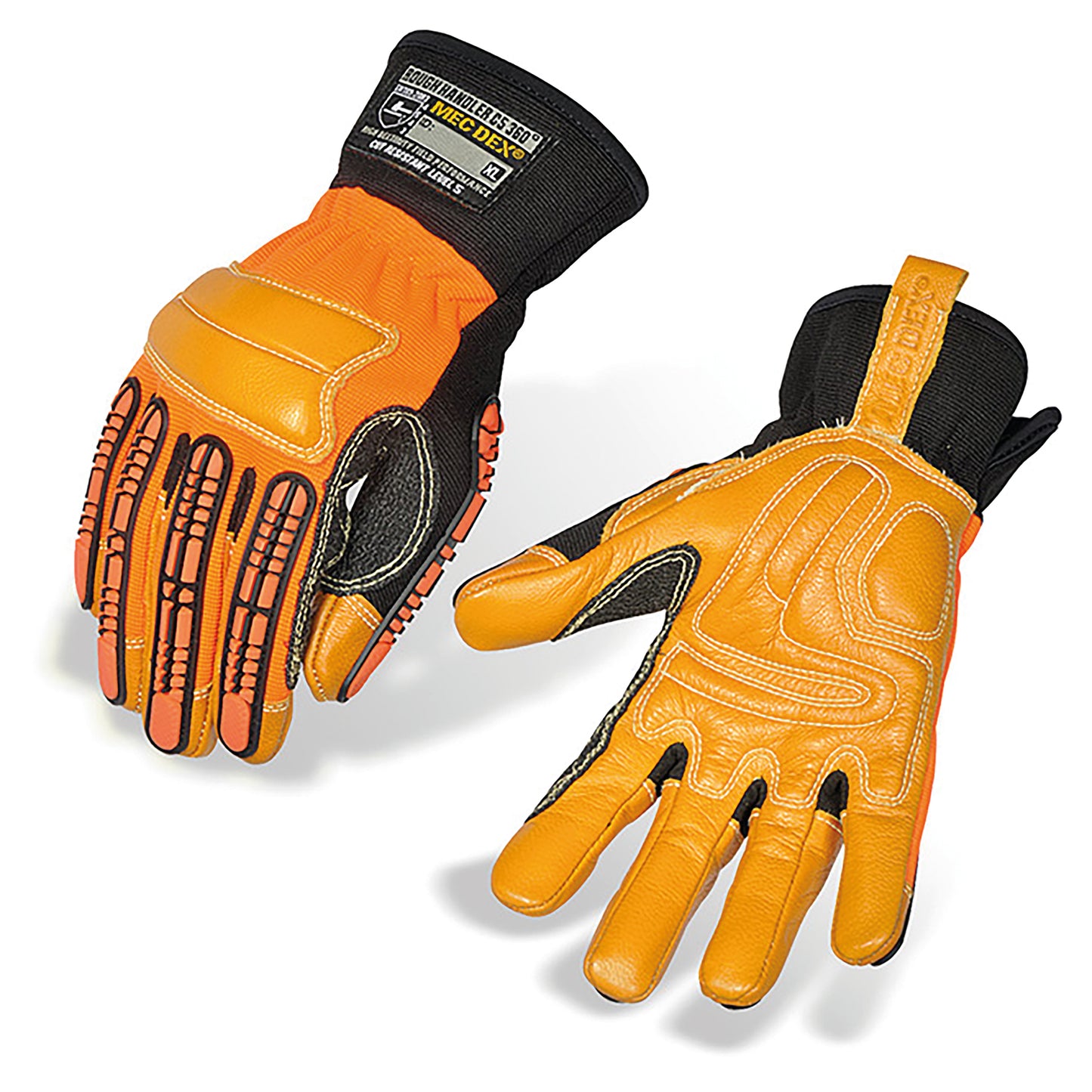Mec DexRough Handler C5 360 Mechanics Gloves 1 Pair Orange XL
